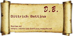 Dittrich Bettina névjegykártya