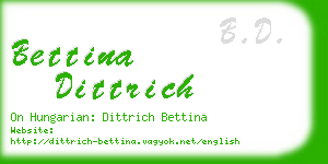 bettina dittrich business card